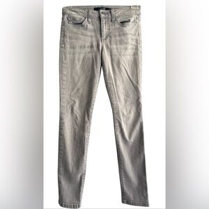 Joe’s light wash grey skinny ankle jeans